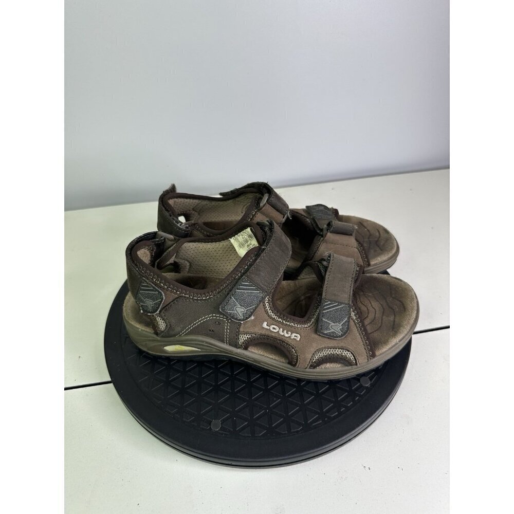 Lowa Urbano Men’s Hiking sandals Sz 8 Brown Nubuck Leather Hook & Loop